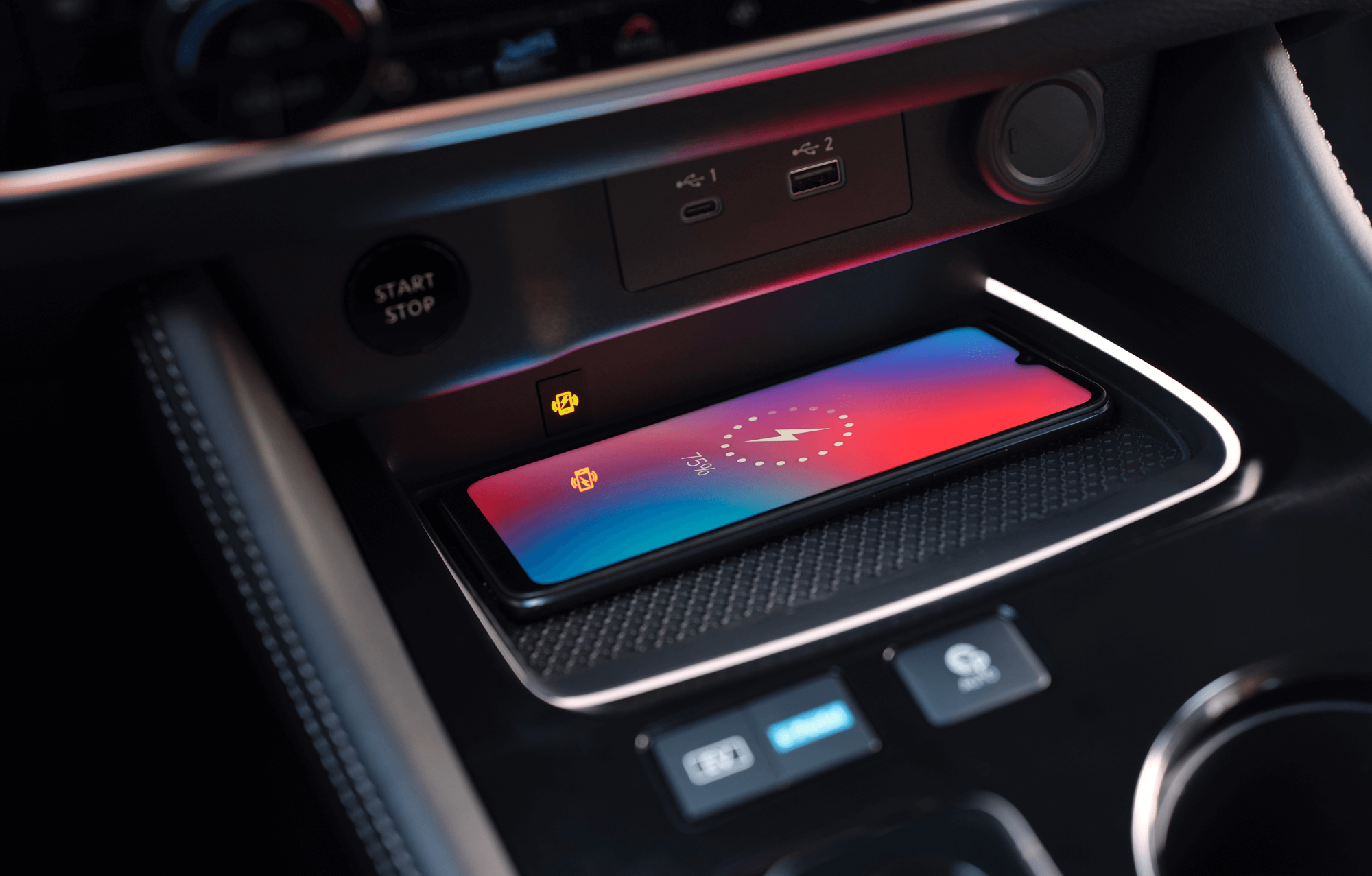 trådlös laddning i x-trail 